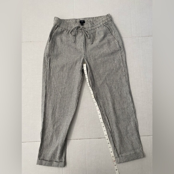 🆕NWT J Crew Linen Cotton Drawstring Pant Size 8 - Picture 6 of 9